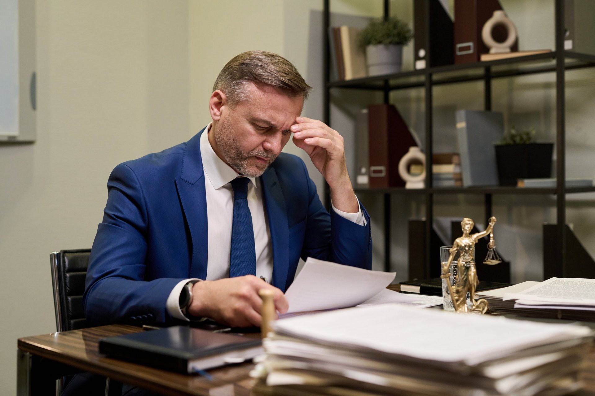 Legal documents and estate planning paperwork on desk