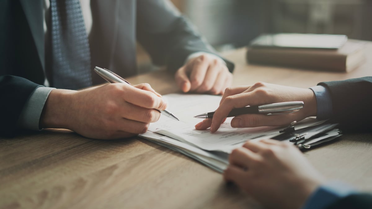 Agreement and document signing in the office